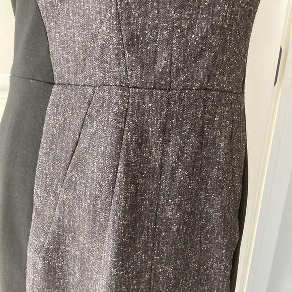 Saks Fifth Avenue BLACK Label 6 black gray bodycon dress - Picture 6 of 14